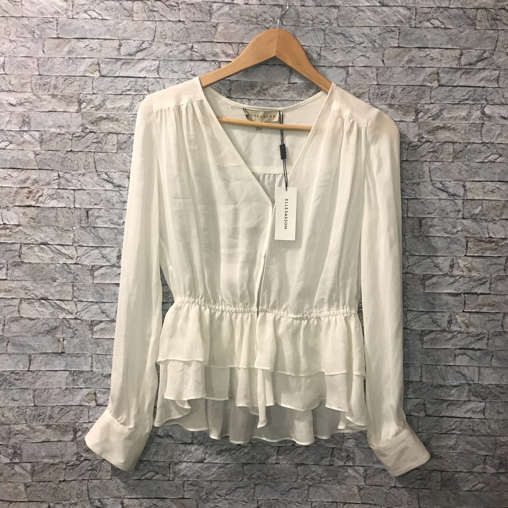 NWT Elle Sasson 100% Silk Blouse
